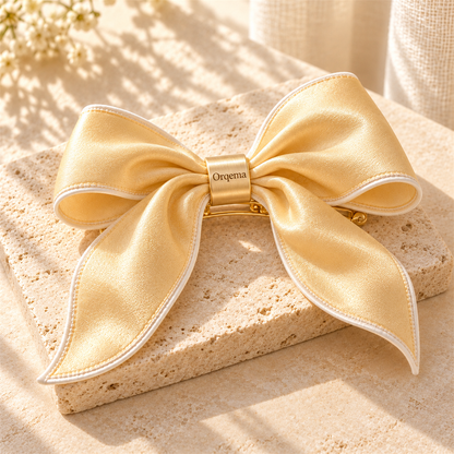Orqema Champagne Satin Bow - secondary product view